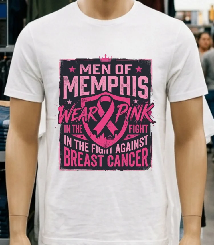 Men Of Memphis Wear Pink In The Fight Against Breast Cancer T Shirt – white-t-shirt Men Of Memphis Wear Pink In The Fight Against Breast Cancer T Shirt White T Shirt 1