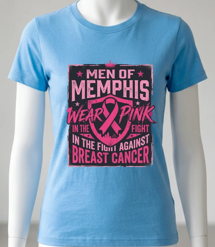 Men Of Memphis Wear Pink In The Fight Against Breast Cancer T Shirt – blue-shirt Men Of Memphis Wear Pink In The Fight Against Breast Cancer T Shirt Blue Shirt