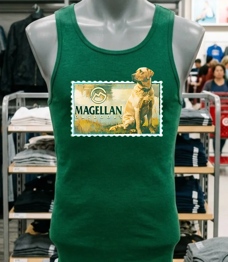 Magellan Outdoors Dog Stamp Shirt – green-shirt Magellan Outdoors Dog Stamp Shirt Green Shirt