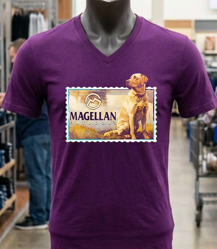 Magellan Outdoors Dog Stamp Shirt – purple-shirt Magellan Outdoors Dog Stamp Shirt Purple Shirt 1